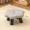 Taburete Bajo para Sala de Estar, Taburete Pequeño con Cojín Suave, Taburete para Mesa de Café, Taburete para Sofá, Taburete Pequeño para Cambiar Zapatos, Taburete Creativo con Forma de Flor, Banco Pequeño