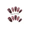 Venda Quente Transfronteiriça Estilo Garota Picante Estampa de Leopardo Transparente Pontas para Unhas Olho de Gato Francês Outono/Inverno Unhas Curtas Usáveis Pura Desejo