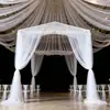 Dropshipping Transfronterizo de Cortinas de Gasa Montadas en Postes para Festivales al Aire Libre, Bodas, Fiestas de Cumpleaños, Decoración, Telones de Fondo y Redes de Gasa