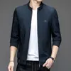 Nuevas Chaquetas de Otoño 2025 para Hombre Casual Cuello Alto Tops para Hombre Chaquetas sin Planchar Venta Directa de Fábrica Dropshipping