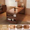 Mesa de Jantar de Madeira Maciça Modelo Novo 2026, Mesa de Jantar Ilha Multifuncional Estilo Japonês para Uso Doméstico, Conjunto de Mesa e Cadeiras de Jantar Retangulares