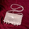 Bolsas Femininas Ins Tendência Novo Estilo Transfronteiriço Bolsa Transversal Moda Feminina Bolsa com Franja de Pérola Bolsa de Ombro Trançada