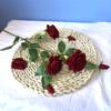 Rosa de franela de imitación, 7 rosas pequeñas en ángulo, decoración para el suelo del hogar, arreglo floral para bodas, comercio exterior transfronterizo, flor falsa