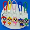 Puesto de Mercado Nocturno 3D PVC Figura de Juguete de Moda Llavero Estilos Mixtos Llavero Colgante de Mochila Cuerda Hecha a Mano Regalo