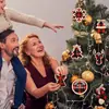 Árbol de Navidad Bola de Navidad Campana Calcetín de Navidad Alce Ángel Amor y Copo de Nieve Adorno Colgante Timbre de Puerta Productos de Madera