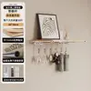 Estante de Pared para Sala de Estar, Estante de Almacenamiento de Madera Maciza, Estilo Madera Natural, Barra de Comedor, Estante Decorativo Multicapa, Portavasos, Panel Divisor
