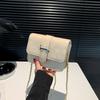 Bolso de Color Gradual Estilo Coreano para Mujer 2024 Nuevo Hebilla de Cinturón de Estilista Bolso Cuadrado Pequeño de Moda Bolso Bandolera con Cadena Texturizada