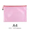 Bolsa Plástica PVC com Zíper para Arquivo A4 Transparente com Rede Bolsa para Provas de Estudante Portátil para Documentos Pode Ser Impressa com Logo