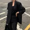 Blazer casual solto simples vintage de alta costura feminina Dongdaemun coreano outono e inverno novo