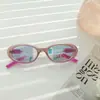Óculos de sol infantis com armação oval personalizada, óculos de sol à prova de sol, mola e verão, masculino e feminino, bebê, formato côncavo, viagem, óculos de sol à prova de sol, moda