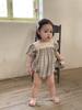 Ropa para Niños Jenny Ropa de Verano para Bebé Ropa para Trepar Estilo Coreano Estilo Bohemio Manga Corta Cuello de Encaje Wrap Cierre de Broche Ropa para Bebés Niñas
