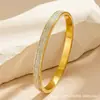 Pulseira de aço inoxidável para meninas alto padrão banho nicho feminino não desbota fecho titânio aço joias joias atacado