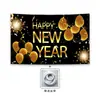 Banner de Año Nuevo 2027 Personalizado Fondo Feliz Año Nuevo Amazon Fiesta en Casa Bandera para Fiesta al Aire Libre