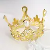 Corona Tiara Niños Princesa Niña Pequeña Corona Cumpleaños Decoración de Repostería Adornos Adornos de Novia Tiara Redonda Espectáculo