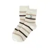 Calcetines Retro para Mujer 2025 Otoño Nuevo Gatito Bordado de Dibujos Animados Calcetines de Media Pantorrilla Sin Costuras Rayas de Bloques de Color Medias para Mujer
