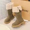 Botas Altas para Niña Botas Infantiles Estilo Invierno 2026 Nueva Moda Hasta la Rodilla Forradas de Terciopelo Grueso Cálidas Botas de Piel Por Encima de la Rodilla