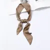 Bolsa de Color Sólido ins con Asa de Lazo Pequeño Bufanda de Seda chic Correa para el Cabello Delgada Estrecha Versátil Bufanda de Cinta de Verano para Viajero