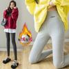 Leggings de caxemira, calças femininas, roupas externas, outono e inverno, cintura alta, emagrecimento, roupas externas, leggings grossas de algodão, forradas de lã, leggings femininas