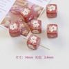 Ringge lindo oso conejo cereza cuadrado cuentas diy hecho a mano accesorios para el cabello accesorios cadena para teléfono móvil material cuentas sueltas