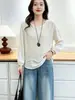 Camisa top de moda para mujer talla grande de principios de otoño, manga larga, irregular, hueco, patchwork, adelgazante, imitación de dos piezas