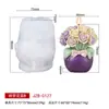 DIY Qimeng Canasta de Flores Lazo Ramo Vela Perfumada Interior Adornos Decorativos Hechos a Mano Fabricación Molde de Silicona