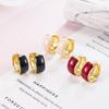Vintage Hong Kong Estilo Esmalte Orelha Fivela Luz Luxo Nicho Design Sentido Brincos 2023 Novo Outono Inverno Ano Novo Brincos Mulheres