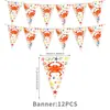 As novas decorações de festa de aniversário com tema de mundo subaquático e caranguejo da Amazon incluem louças descartáveis como pratos de papel, copos de papel e guardanapos de papel