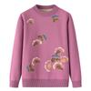 Ropa de Otoño e Invierno para Madres Rojas Suéter Grueso Camiseta Base para Mediana Edad y Ancianas Suéter de Lana Ropa Cálida con Forro Polar para Mujer