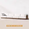 Sofá de Teak para Exterior Fengfuzi Madeira Maciça Casa Sofisticada Pátio Externo Jardim Terraço Móveis de Design Anti-Corrosão