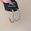 Brincos ovais multicamadas em forma de diamante com pingo de óleo e poá em agulha de prata, com toque de luxo leve e de alta qualidade, brincos modernos e versáteis