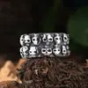 Anillo de Acero Inoxidable Retro Nórdico para Hombre Anillo del Zorro de Nueve Colas Vikingo