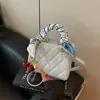 Bolsa feminina transfronteiriça de alta qualidade com padrão de diamante 2026 nova moda estilosa bolsa de ombro transversal bolsa de mão para o dia a dia bolsa Lady Dior