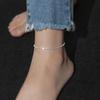 Pulsera de cielo estrellado chapada en plata 925 estudiante japonesa y coreana simple ins nicho fresca cadena de coliflor tobillera collar