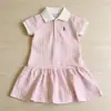 Vestido Dulce para Niñas Estilo Casual Universitario Cuello Marino Cuello Polo Transpirable Cómodo Algodón Sin Mangas Vestido de Princesa para Niñas