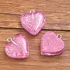 9 Colores 19x21mm Accesorios de Resina DIY Corazón Brillante Lindo Pasador para el Cabello Bolso Llavero Colgante Decoración