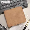 Nueva Cartera Vertical para Hombre Ultra-Delgada Corta Versión Ligera Sin Estampar Cartera de Piel Suave Cartera con Múltiples Ranuras para Tarjetas Cartera Venta al por Mayor