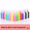 Simulação transparente glitter jam cola 17 cores conjunto de DIY jam cola creme celular shell argila comida jogar