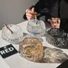 Cenicero de Vidrio Glaciar, de Alta Gama y Elegante, Calidad Premium, Cenicero Creativo Anti-Ceniza Volante para Oficina, Sala de Estar y Uso en el Hogar