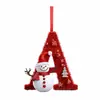 Produto Novo Transfronteiriço 26 Letras Boneco de Neve Bebê Pingente de Natal Acrílico Plano Árvore de Natal Pingente de Decoração de Casa