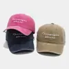 Gorra de Béisbol Retro Americana Unisex Moda Vintage Versátil Gorra de Pico Bordado para Pareja Protección Solar Sombrero para el Sol Exterior