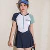 Maiô para Mulheres, Novo Estilo de Verão para Estudantes, Peça Única Esportiva Conservadora com Saia, Sexy e Puro Desejo, Conjunto de Maiô Popular Casual