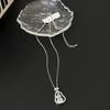 Novo Estilo Chinês Luz Luxo Incrustado de Diamantes Nicho Estilo Nacional Colar Cabaça Pingente Clavícula Cadeia Moda All-match Natural Branco Calcedônia para Mulheres