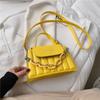 Bolsa Feminina Versátil Monocromática Transversal de Ombro Único Bolsa Quadrada Pequena de Corrente da Moda Tendência Bolsa de Mão Feminina de Alta Qualidade Bolsa Feminina