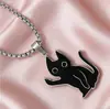 Lele Jewelry Bestseller Transfronterizo Acero Inoxidable Gato Obstinado Collar Gato Negro Lindo Peculiar Cadena para Clavícula