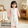 Mameluco para bebé, primavera/otoño, algodón puro, Clase A, mameluco de manga larga, unisex, con piernas separadas, saco de dormir para bebé, pijama para niños y ropa de estar