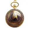 Corrente de relógio de suéter flip retrô corrente de cintura comércio exterior Amazon relógio de bolso atacado relógio de bolso de quartzo Star Trek