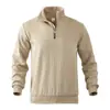 Sitio Independiente Transfronterizo Temu Sudadera de Media Cremallera Más Vendida para Hombre, Nueva Otoño Ajuste Holgado, Talla Grande, Cuello Alto Pullover Manga Larga