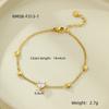 Pulsera transfronteriza Europa y Estados Unidos INS viento acero titanio chapado oro 18K acero inoxidable corazón amor incrustado circón nicho joyería Joker