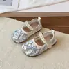 Zapatos de Cuero Florales de Margarita para Niñas 2026 Nuevo Estilo Primavera y Otoño Suela Suave Moda Perla Estilo Pequeño Chanel Zapatos de Cuero para Niños
