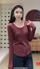 Camisa Básica Versátil Estilo Coreano Otoño 2026 Nueva Versión Coreana Manga Larga Ajustada Favorecedora Top Versátil Camisa Básica para Mujer